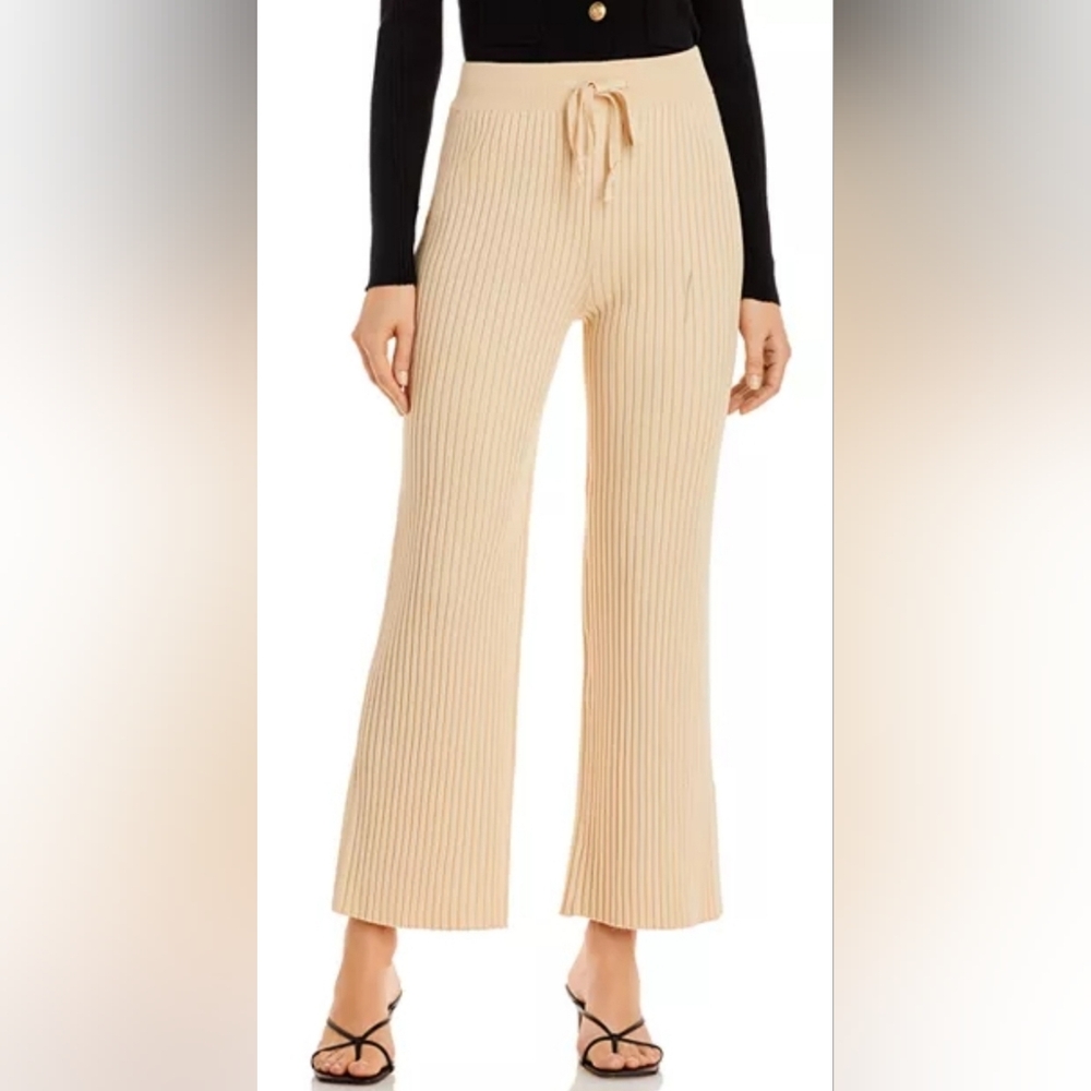 Aqua Beige Knit Lounge Pants‎ Medium NWT